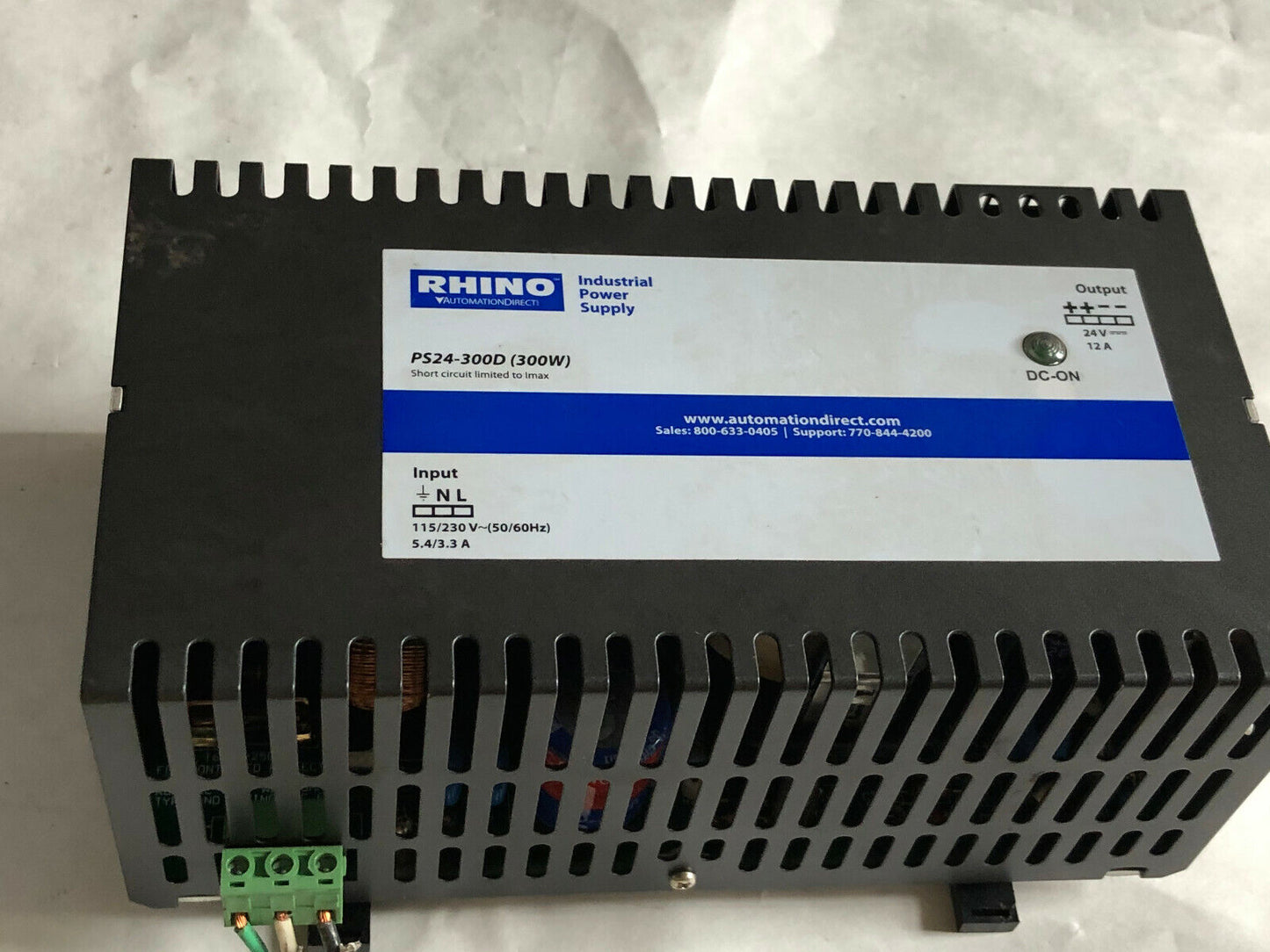 Rhino Ps24-300D (300W) ,48400003 Industrial Power Supply 24Vdc/12A,Ae