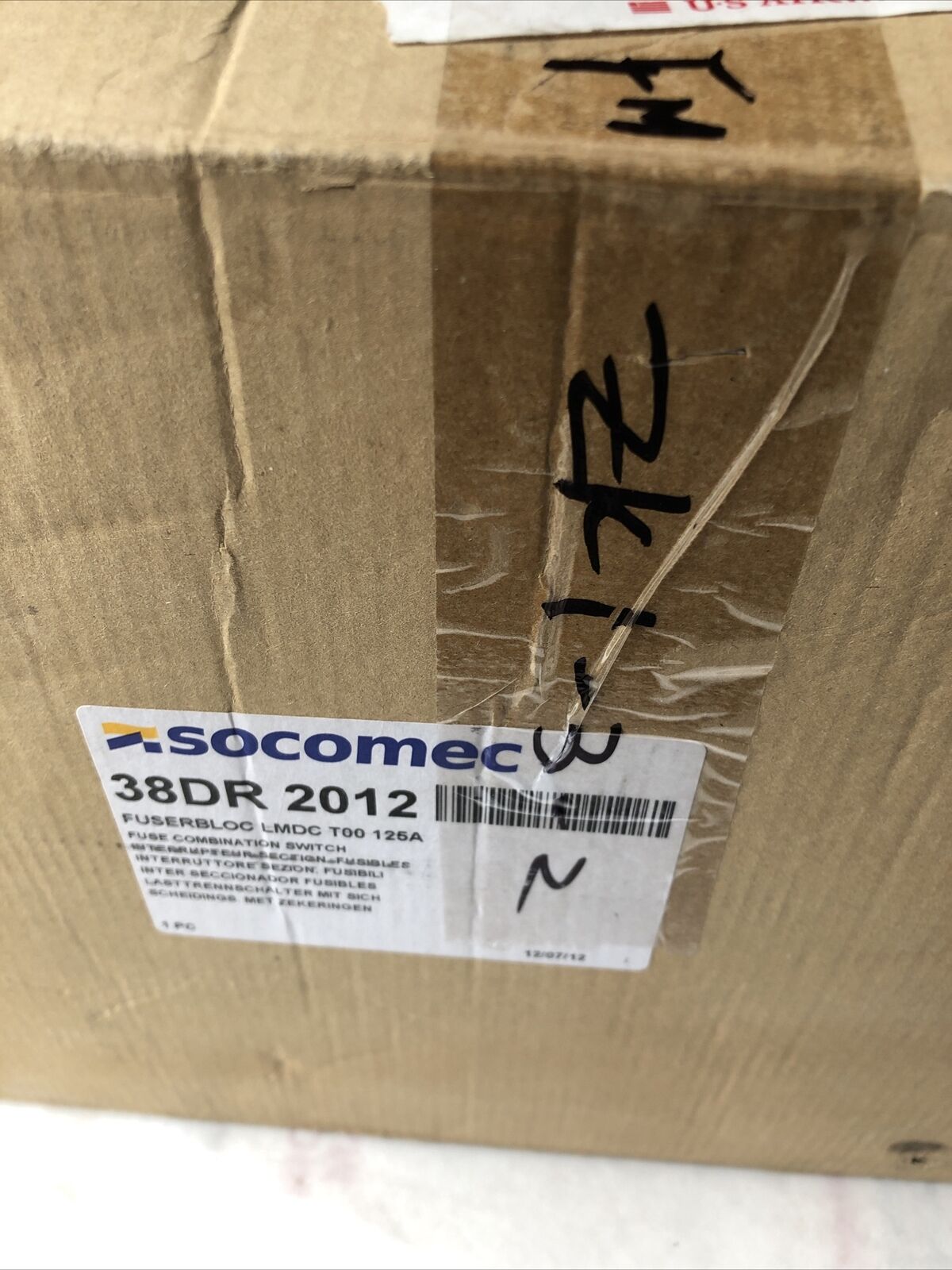 Socomec 38Dr 2012,Fuserbloc Lm Dc,Iec 60947-3 General Switch 125A,Ui 1000Vdc,Fm