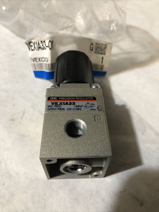 New Smc  Vex1a33,  Vex1a33-01 Precision Pneumatic Regulator, 1.0Mpa, 1/8"Npt,Br