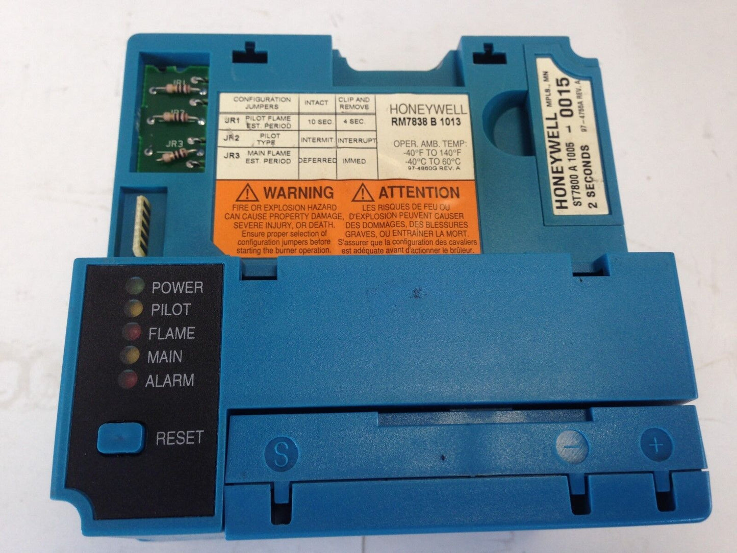 Honeywell Rm7838 B 1013,St7800a 1005,R7847 B 1031,Dynamic Flame Burner ,Sh