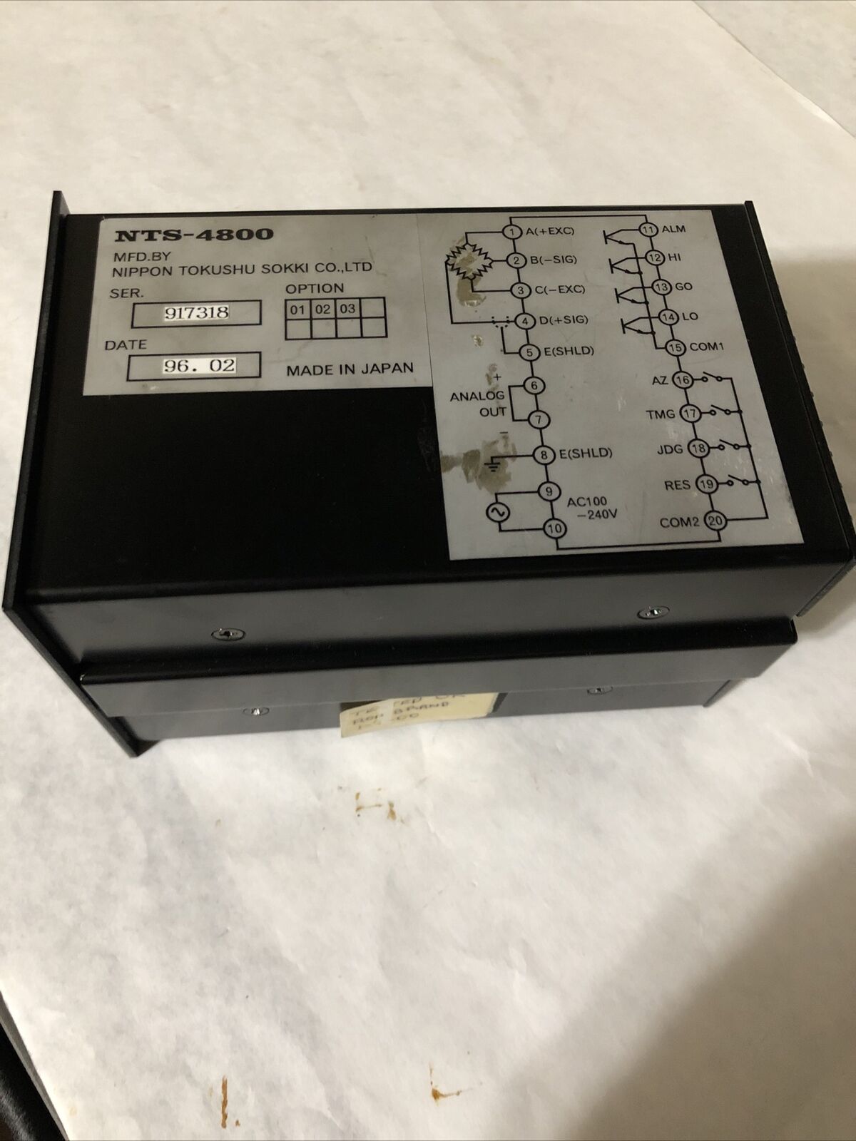 Nippon Tokushu Sokki Nts  Nts-4800 Peak Indicator,Bq