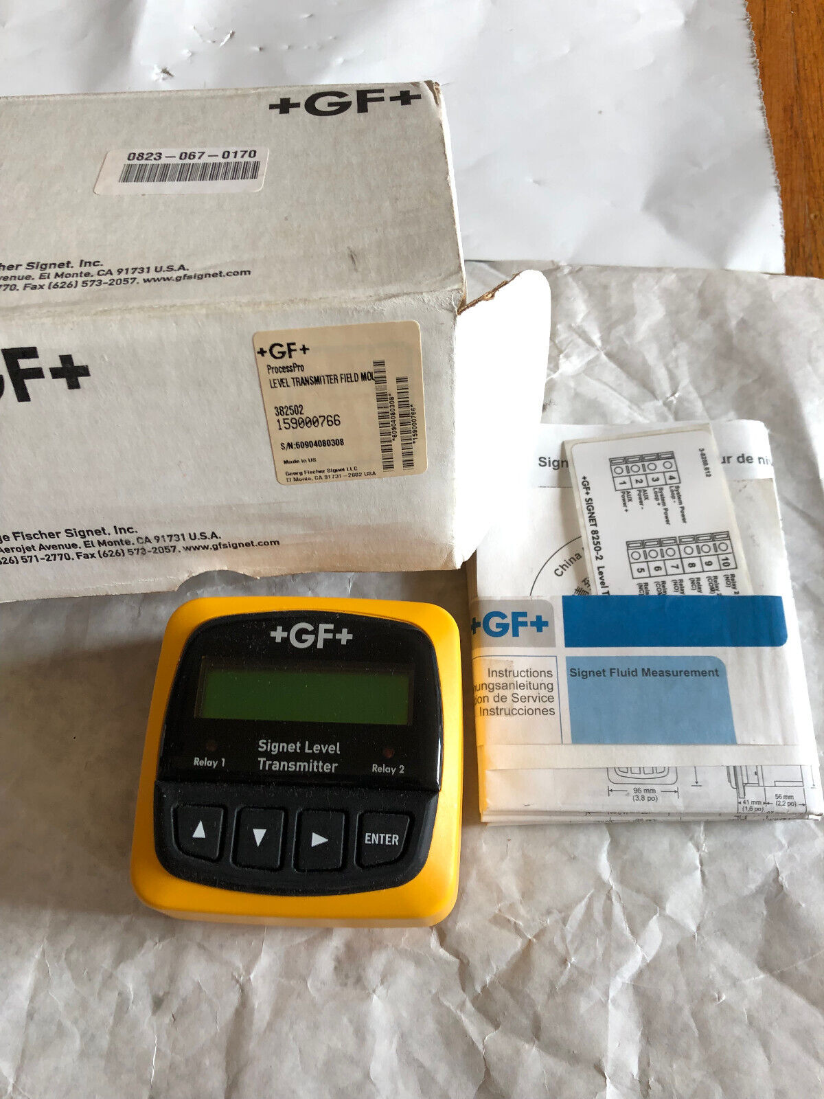 George Fisher 382502 +Gf+ 3-8250-2 Processpro Level Transmitter Field Mount,An