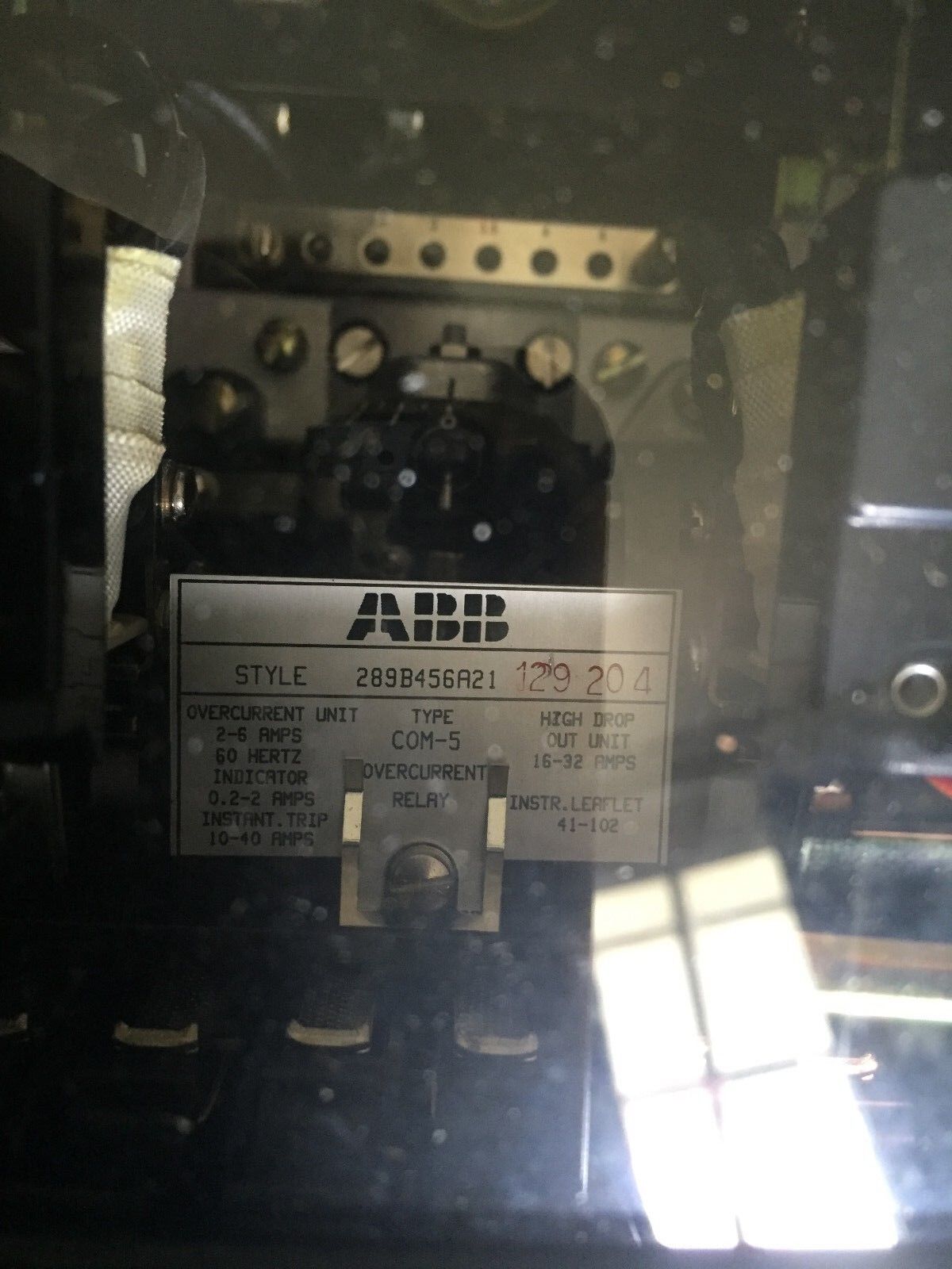 New Abb 289B456a21 Relay Type Com-5 ,10-40Iit Unit 16-32Ith Unit,Bg