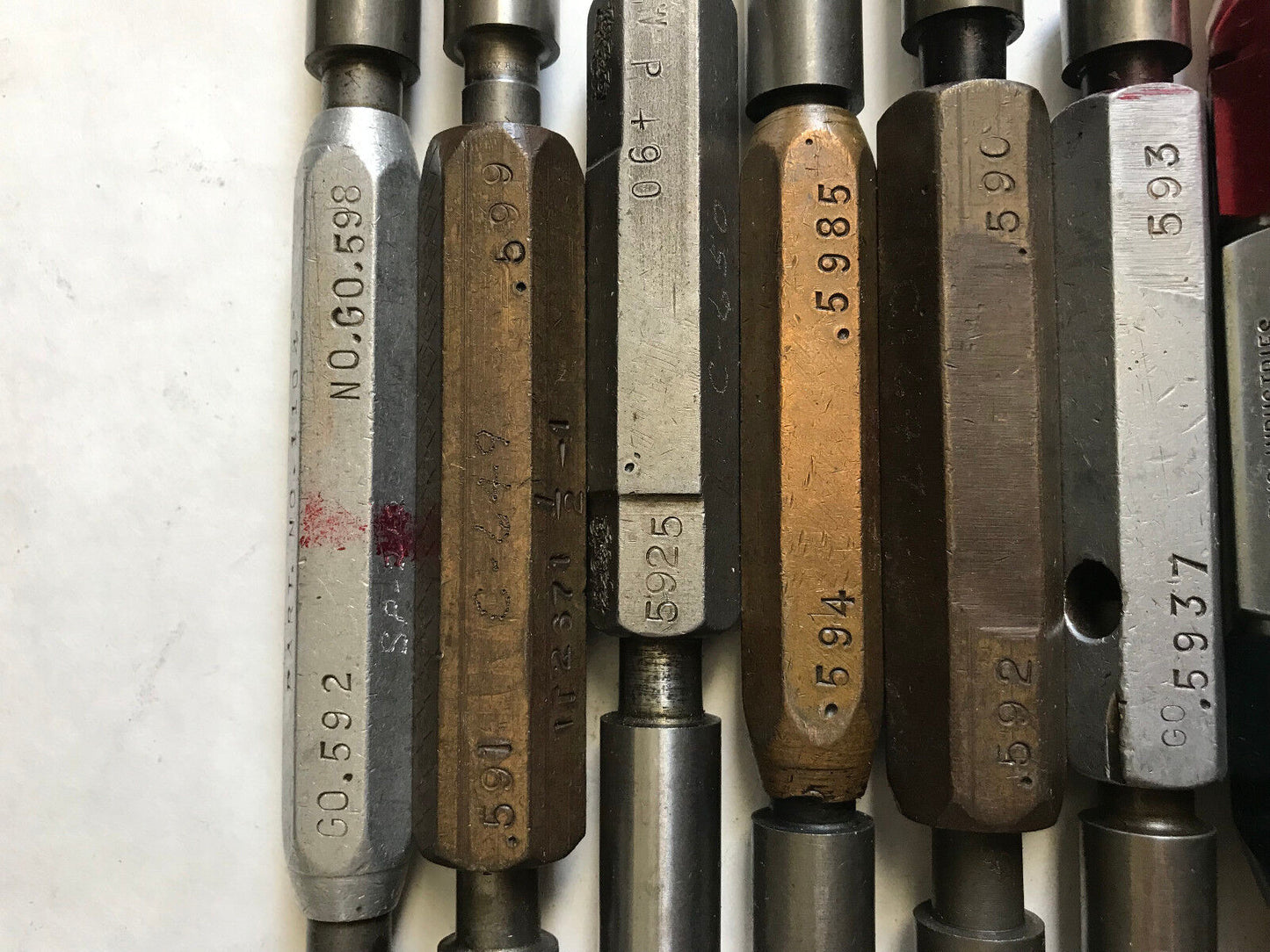 Lot The Pipe Machinery Go No Go Plug Gage .585,.600,.590,.597,.591,.599,.592,Et