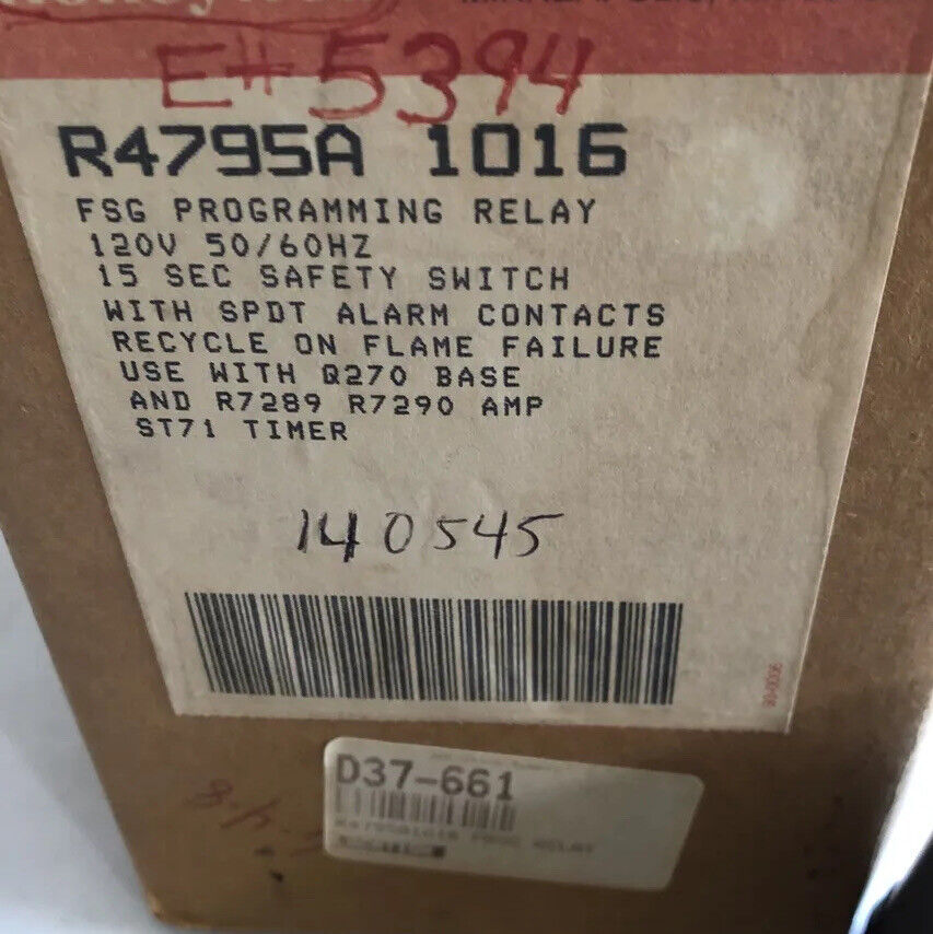 New Honeywell R4795a 1016,R4795a1016,Fsg Programming Relay,Sd