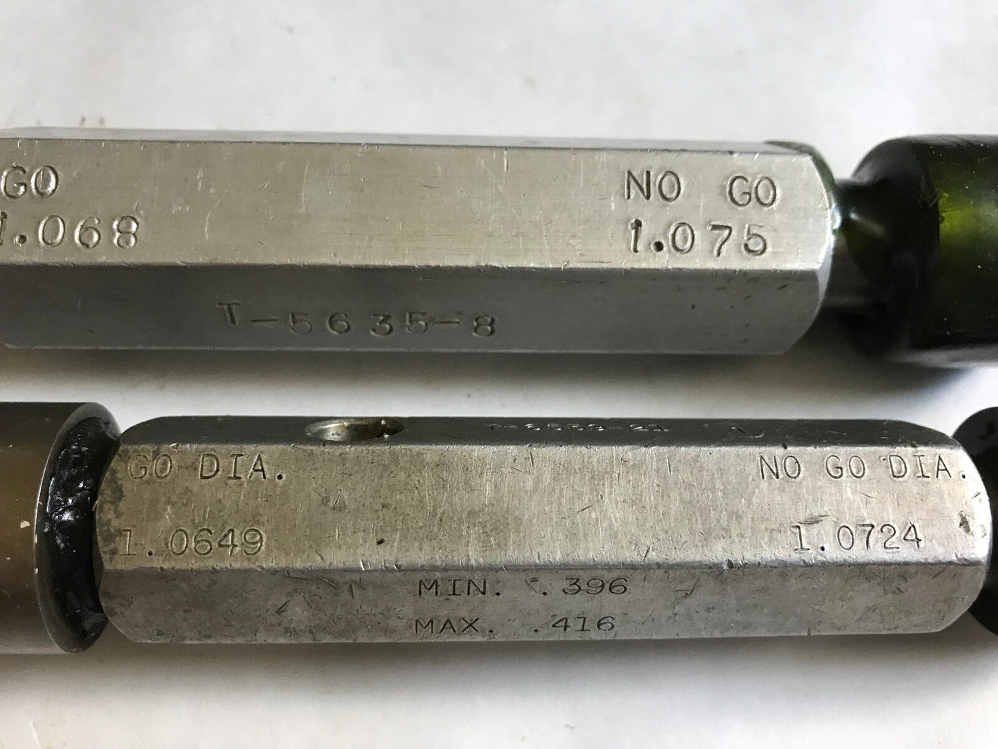 Lot The Pipe Machinery Go No Go Plug Gage 1.068 1.075 1.0649 1.0724,Ac