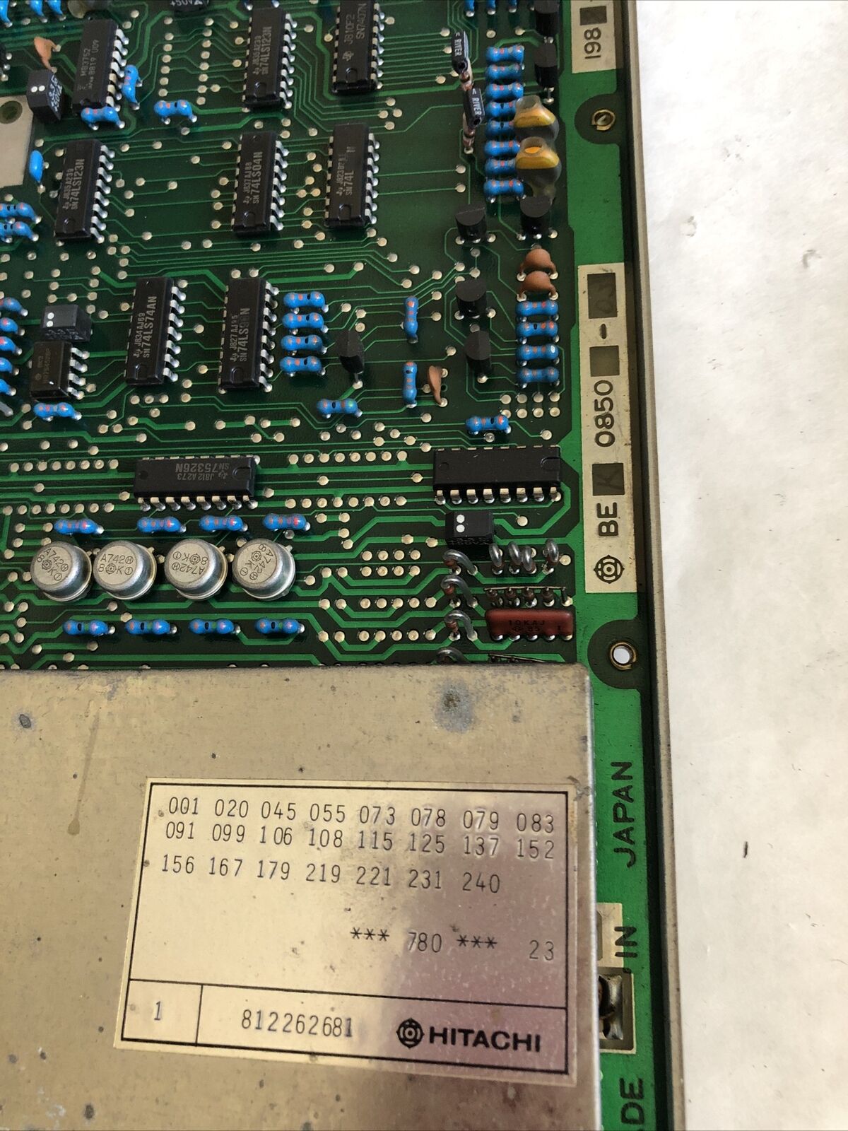 Fanuc,Hitachi Bmu 512-1, A87l-0001-0105 07C Cnc Memory Board,812262681,Fe,Di