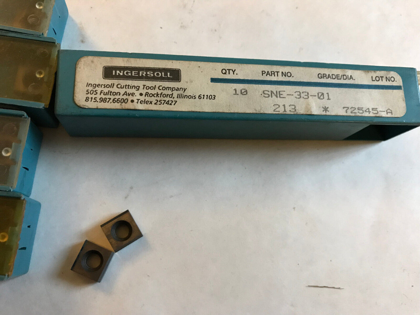 New Lot 50 Ingersoll Sne-33-01,213 Carbide Inserts, Grade: 213 204.02.000.20,Sb