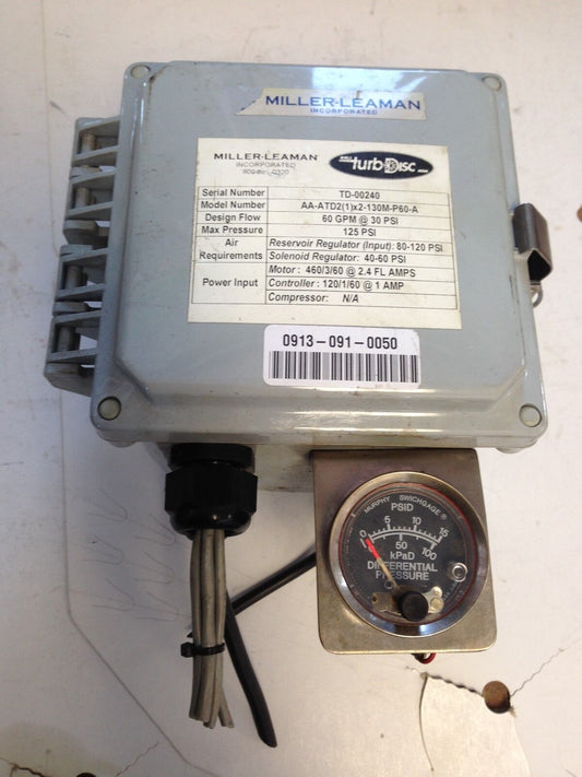 Miller-Leaman Aa-Atd2(1)X2-130M-P60-A Turbodisc Controller 24Vdc,Sa12,Dh