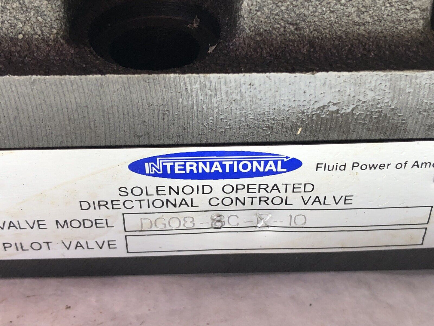 New International  Dg03-6C-115Vac-81-Dn Solenoid Dg08-6C-10,Control Valve,Hj