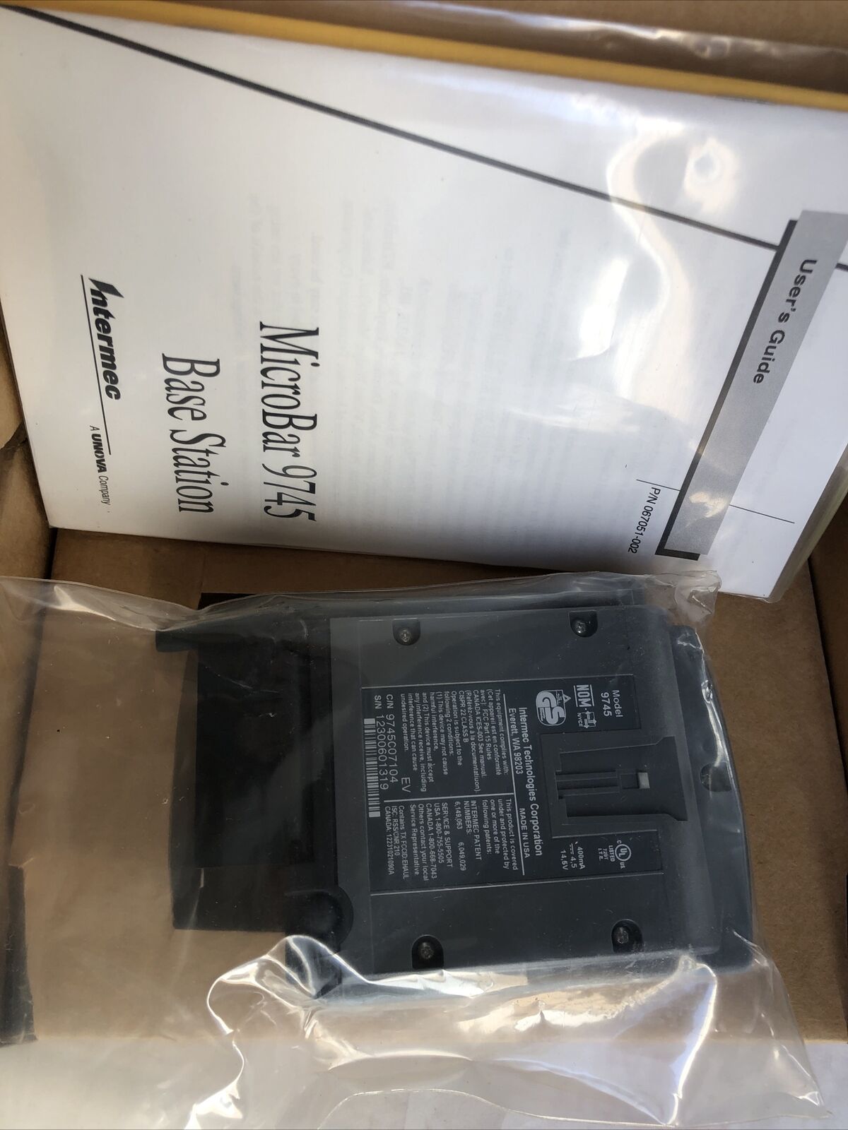 New Intermec 9745,9745C07104 Technologies, 9745,Microbar 9745 Base Station,Fk