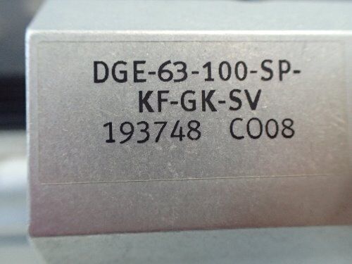 New Festo Dge-63-100-Sp-Kf-Gk-Sv Linear Actuator,193748 Co08, 39-818-0386,Bu