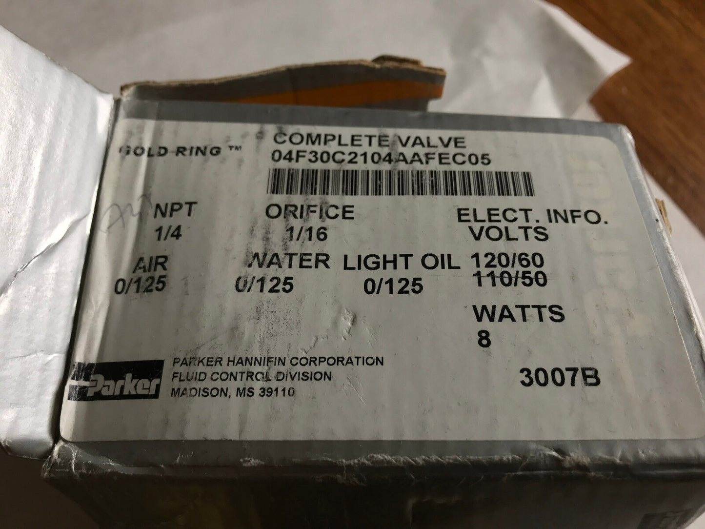 Lot 2 Parker 04F30c2104aafec05 Solenoid Valve Gold Ring,O4f30c2104aafec05,110V