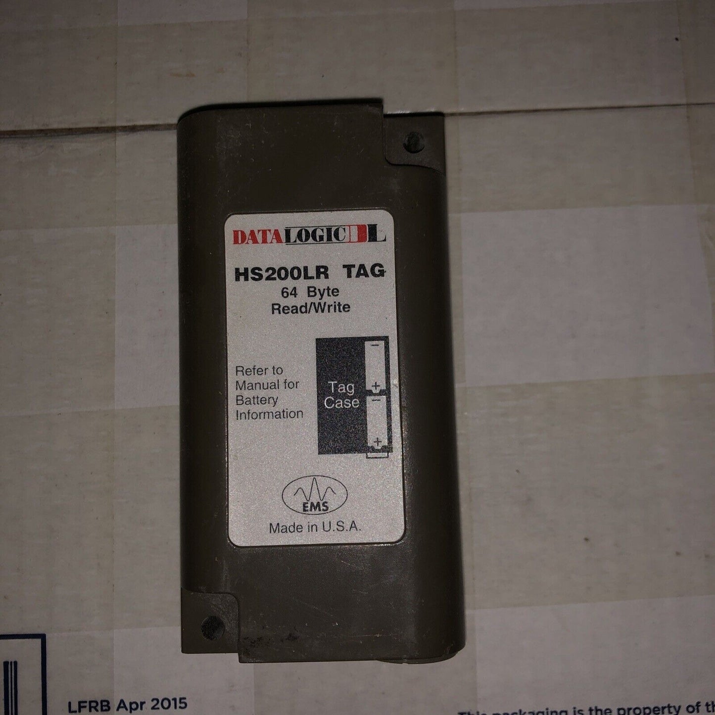 Datalogic Hs200lr Tag, 64 Byte Read/Write,Av