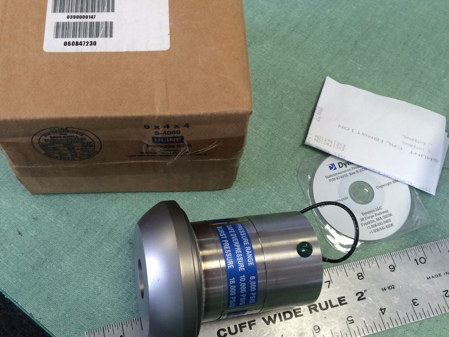 New Dynisco Pt390-0-6M Pressure Transmitter , Cy