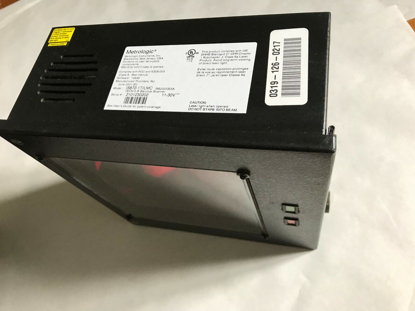 Metrologic Is872-1T/Lmc Bar Code Scanner. Tech 8 11-30V,Is872-1T,Sf
