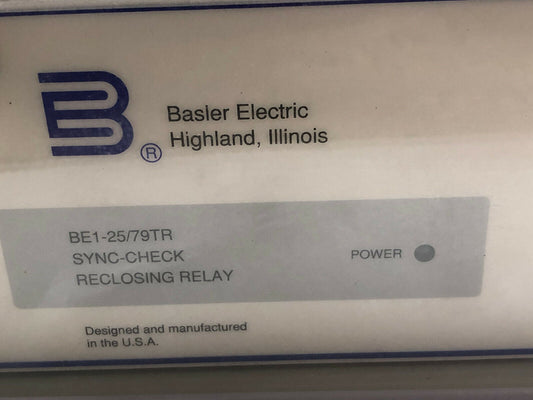 New Basler Be1-25/79Tr Control Sync-Check Reclosing Relay 9278700104,Be1,Dl