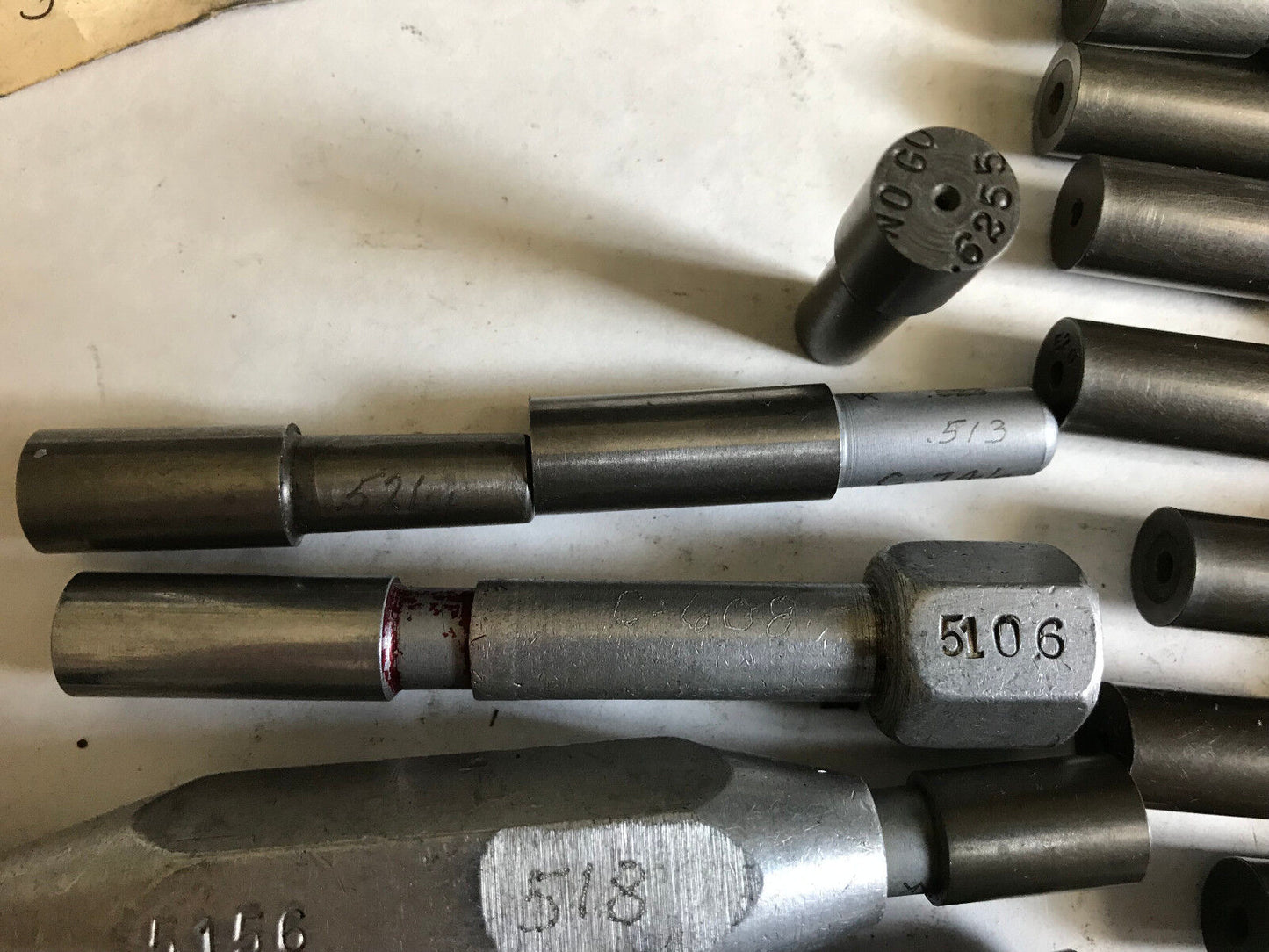 Lot 17 The Pipe Machinery Go No Go Plug Gage,.509,.525,.5204,.515,.528,.5345,Et