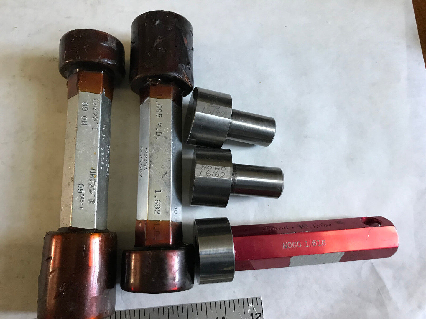 Lot Plug Gage Go Nogo Van Keuren 1.643,1.685,1.692,1.616,1.6160,1.6140,Es