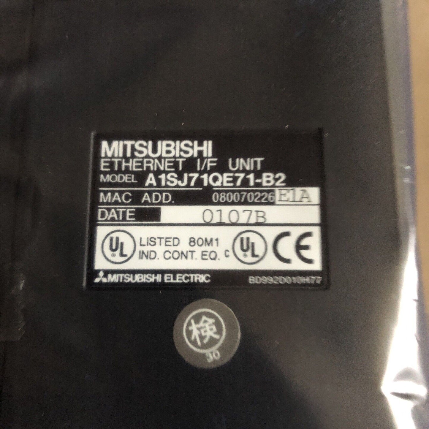 Mitsubishi A1sj71qe71-B2 Ethernet I/F Unit Module Qnas 10Base-2,A1sj71qe71-B2,Dd