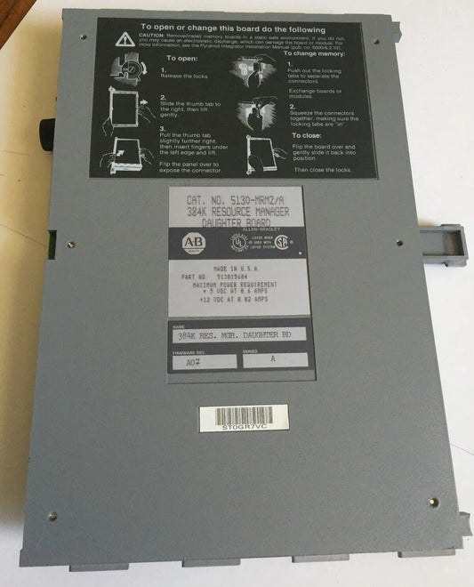 Allen Bradley 5130-Mrm2/A, 384K Resource Manager Daughter Board,En,Ew