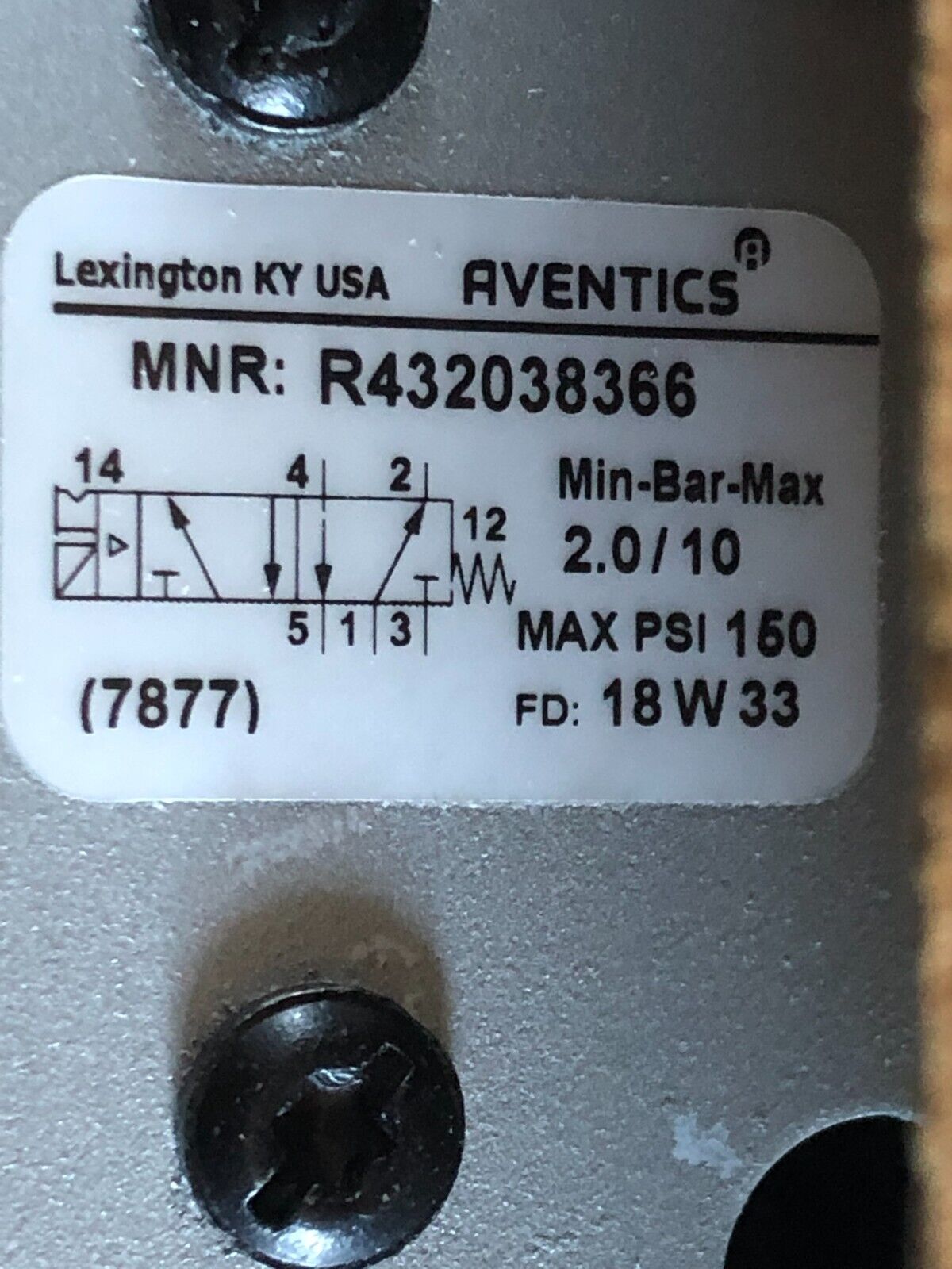 New Aventics R432038366 Ceram Valve,Gs-020061-00240,Ev