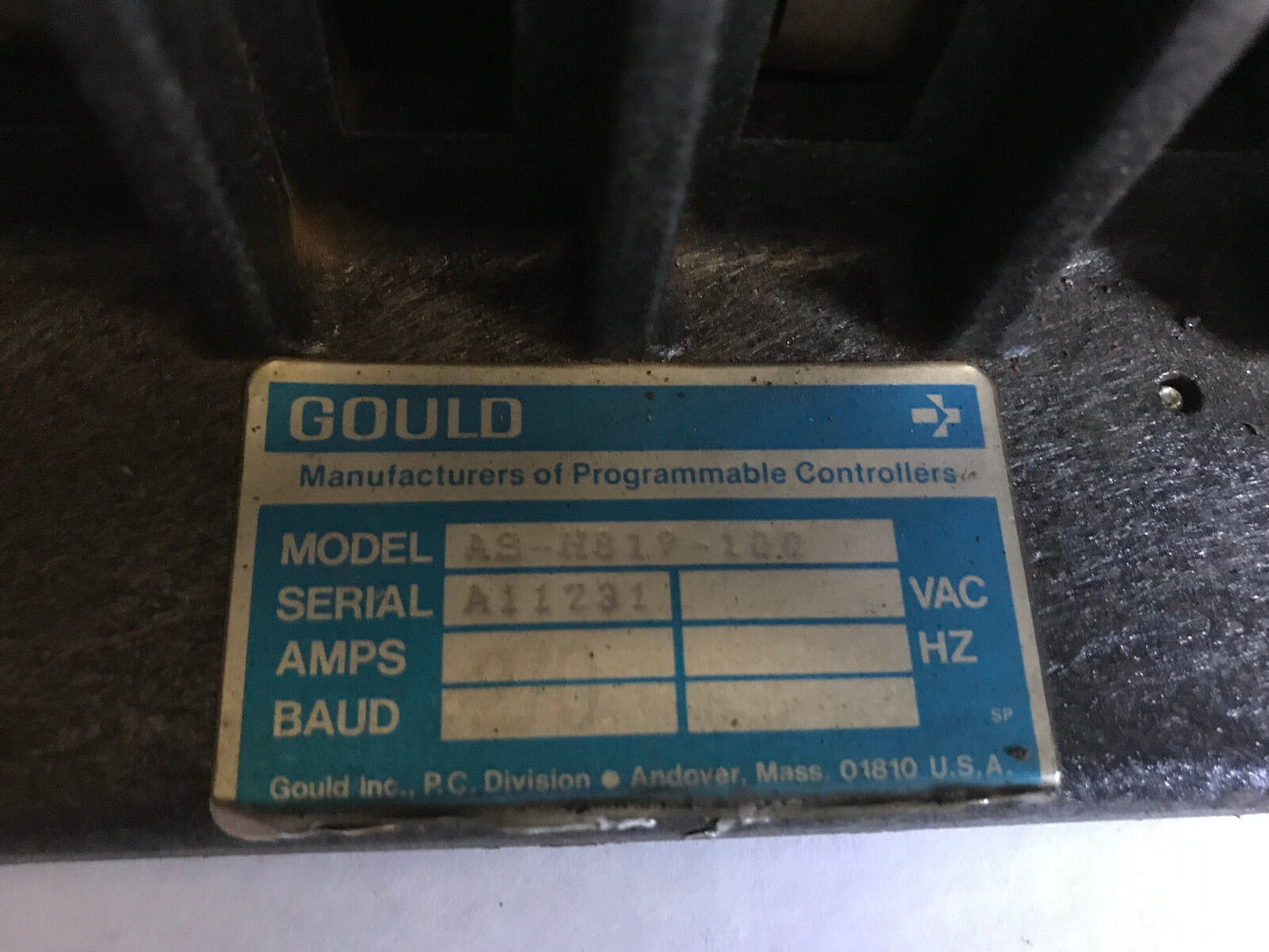 Gould As-H819-100 Modicon Plc Expansion Chassis & 7 I/O Modules B804,B827,Ae