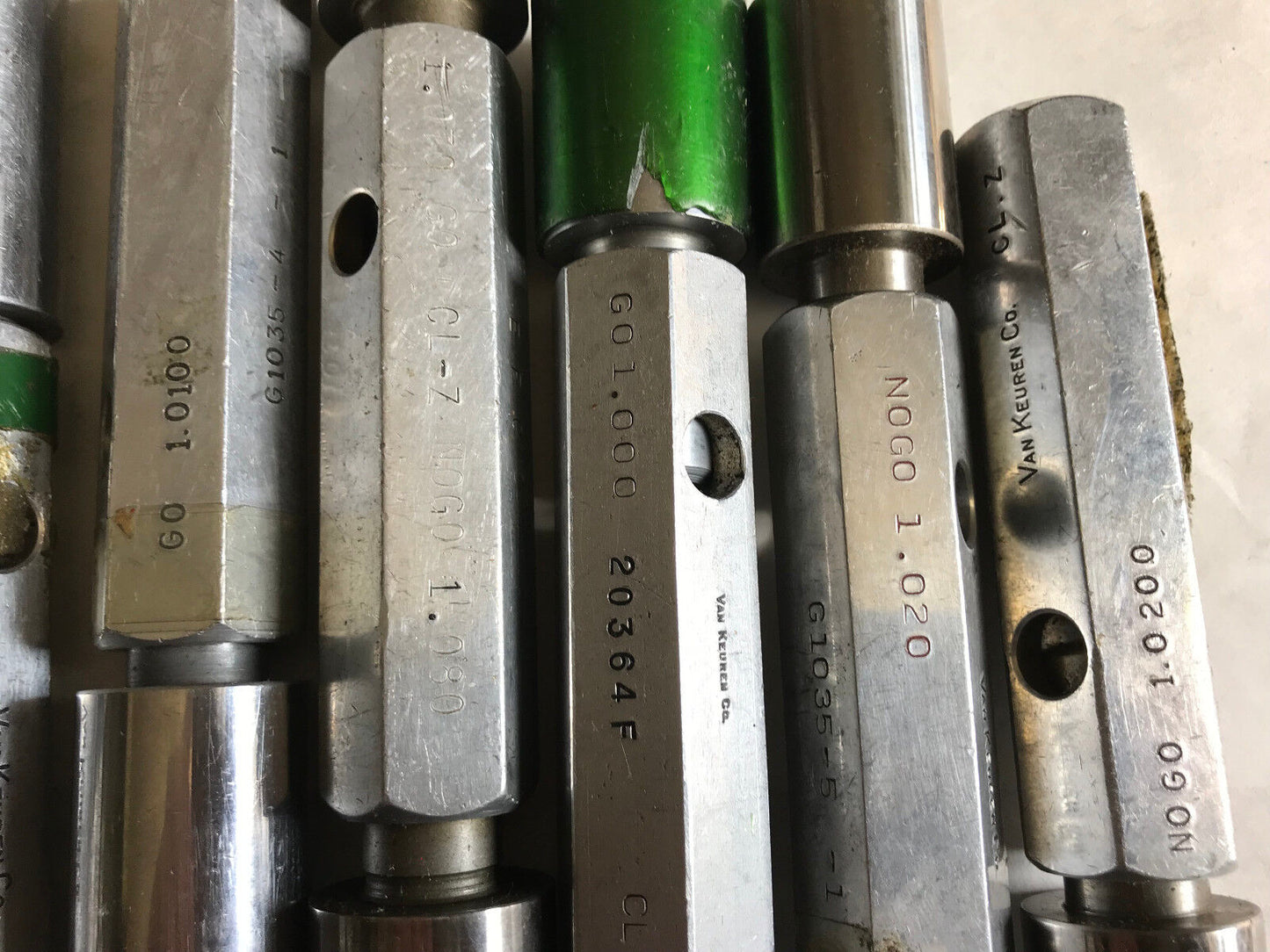 Lot Plug Gage Go Nogo Van Keuren .1.0100,1.0200,1.070,1.080,1.020,1.000,03125,Es