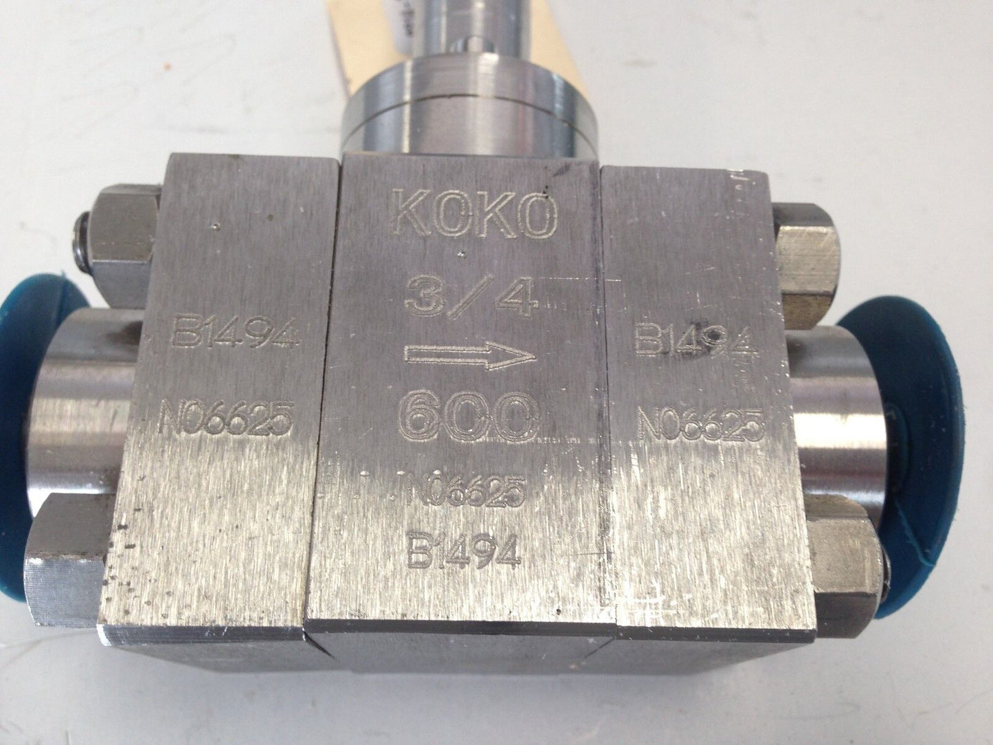 New Koko N06625 3/4" Sanitary Fitting Valve,B1494 Ss,Ey