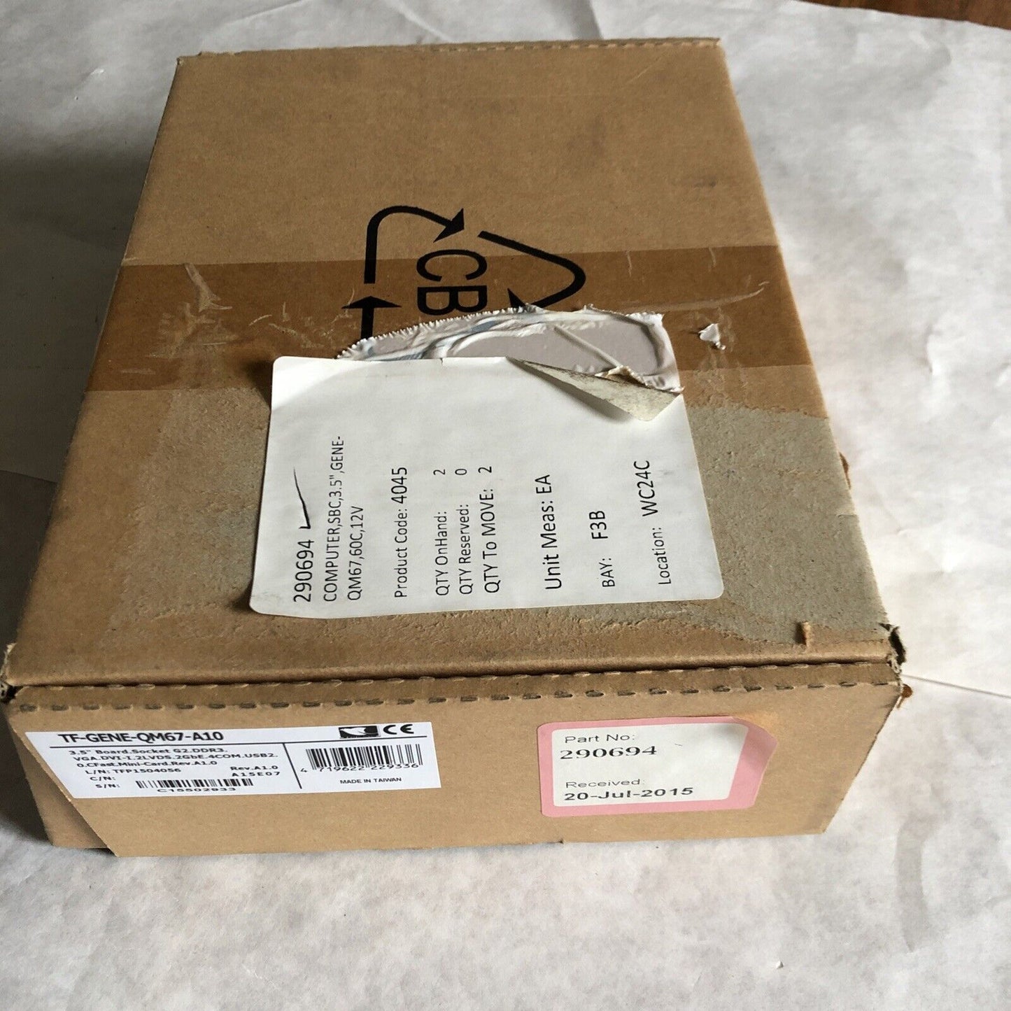 New Aaeon Tf-Gene-Qm67-A10,1907Qm7713,Gene-Qm67,Ff