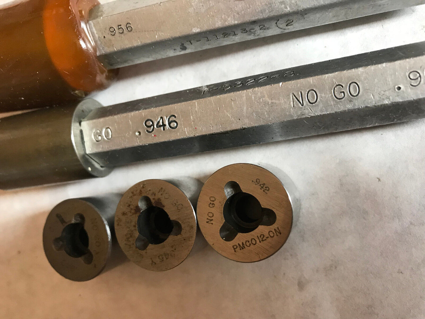 Lot The Pipe Machinery Inspection Go No Go Plug Gage .940 .945 .942 .946 .956,Ag