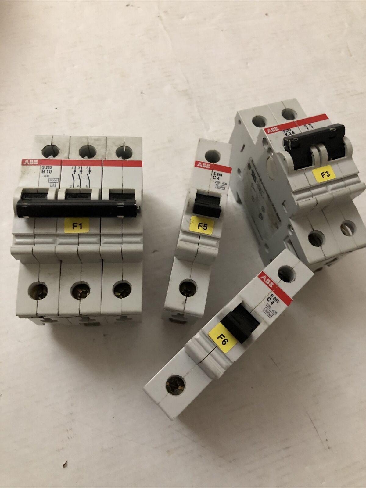 Mixed Lot 4 Abb S263,Abb S272,Abb S261,Abb B10,K2a,Abb C4 Circuit Breakers,Cs