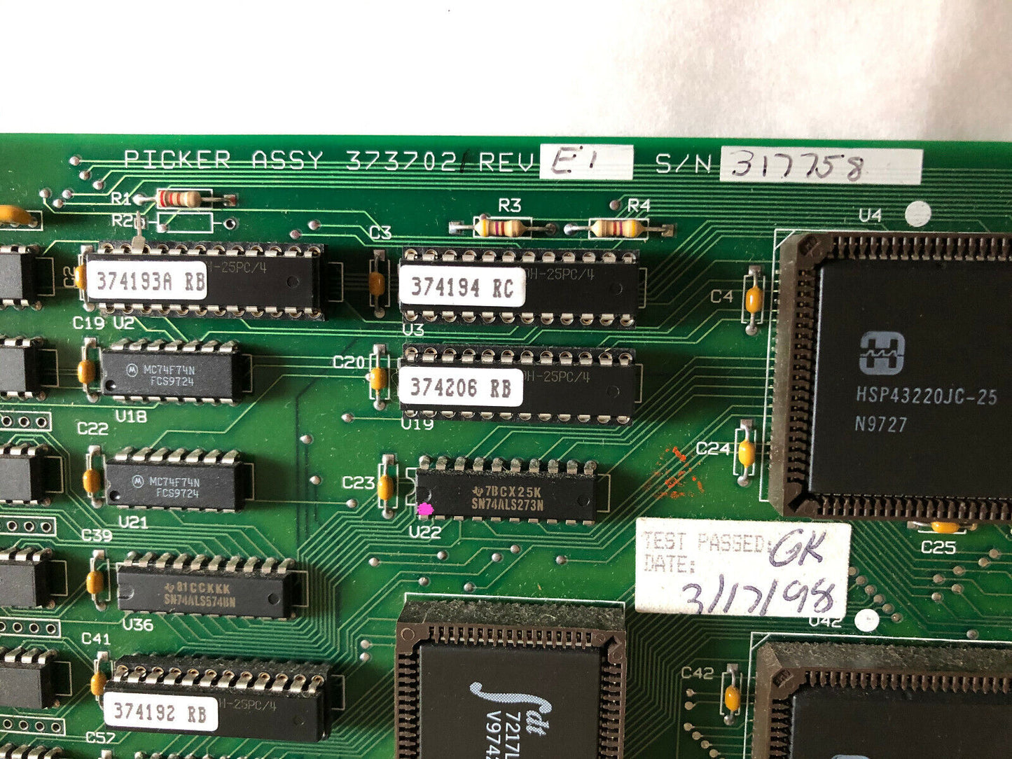 Oxford Marconi 373702 B Ddf,Picker 373702 Dynamic Density Functional Board,Dh