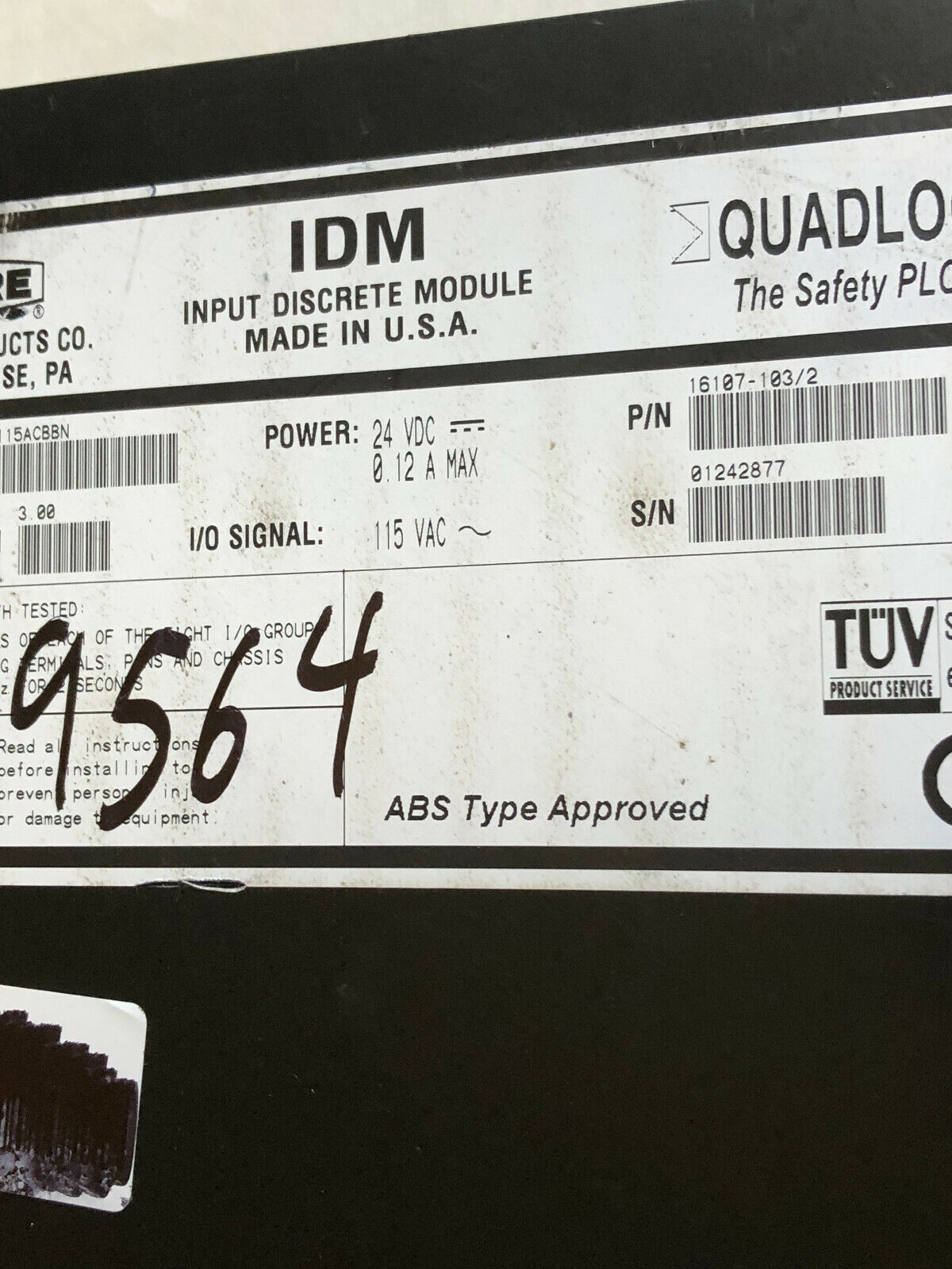Siemens Moore Ql1dm115acbbn,Idm 115 Discrete 24Vdc .Apacs+ Qlidm115acbbn,Cg