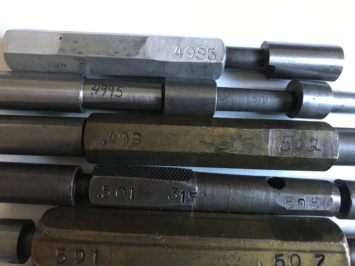 Lot The Pipe Machinery Go No Go Plug Gage .507,.5025,.501,.505,.503,.497,.510,Sa