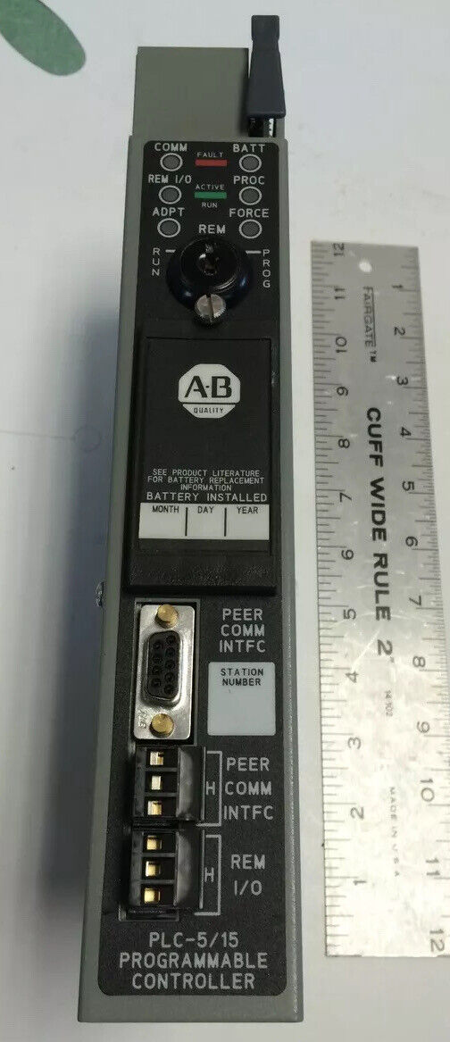 Allen Bradley Processor Plc-5/15 W/Time Clock Jumper 1785-Ltr B,96081481,Bv