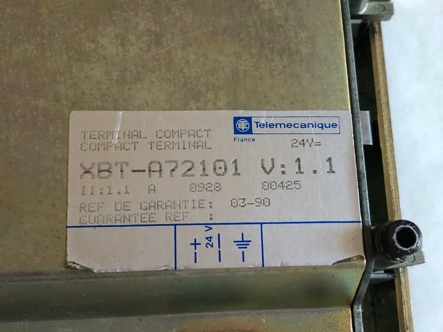 Wagner Telemecanique Xbt-A72101 Compact Terminal, Xbt-A72101 V: 1.1,8928,Fm