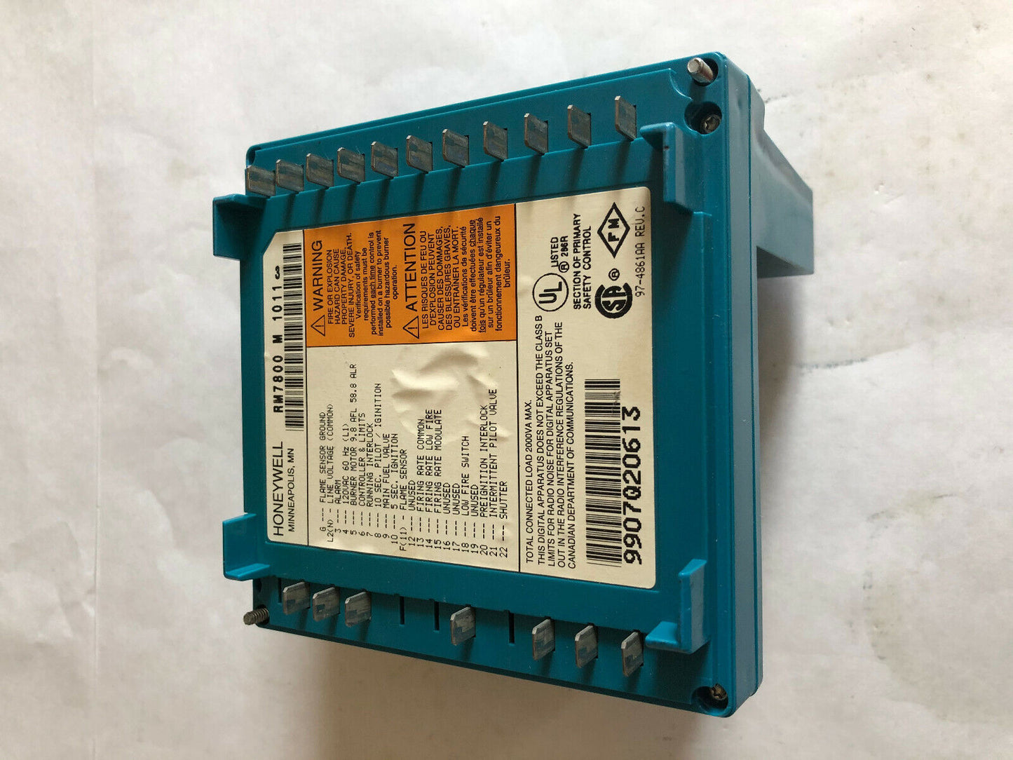 Honeywell Rm7800m1011 Burner Control Rm7800 M 1011,Bw,Sc,Cf,Ev,Eb,By,Bx