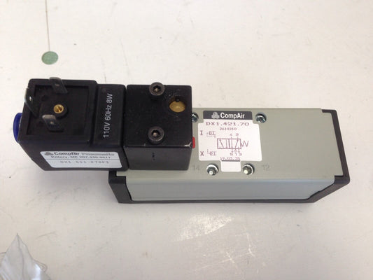 New Pneumatics Valve  Compair Dx1.421.70, 110V 60Hz 8W, Dx1.621.K70pi,Ay