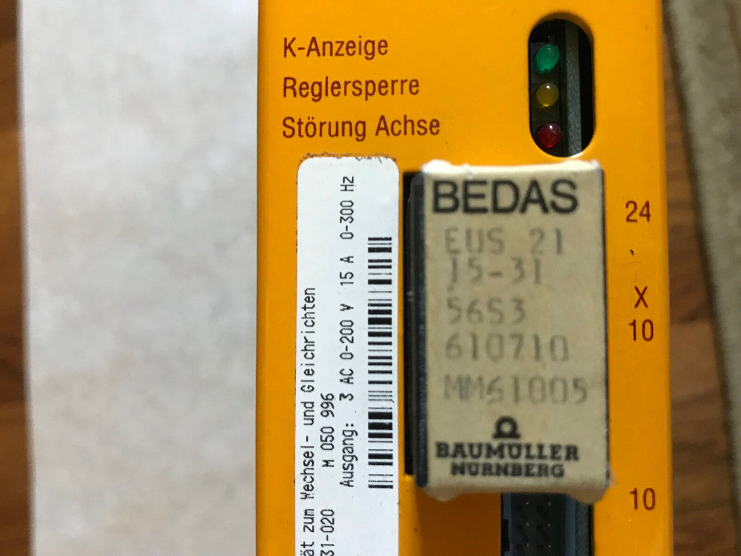Baumuller Nurnberg Eus21-15/30-31-020 Servo Drive,Bedas Eus 21,15-31,Mm61005,Fa