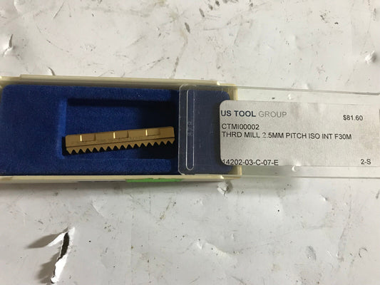 Us Tool Ctmi00002,Ctm100002,Seco 396.19-4003.0N2.5Iso,F30m Milling Cutter,Eo