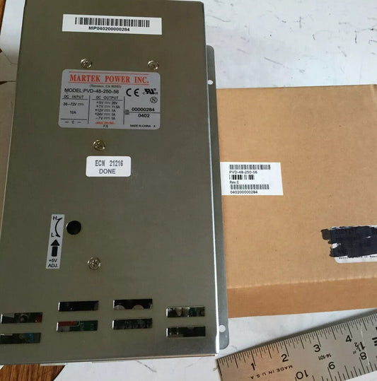 New Martek Power Pvd-48-250-56 Power Supply 10A 36-72Vdc Input Modular,Eh