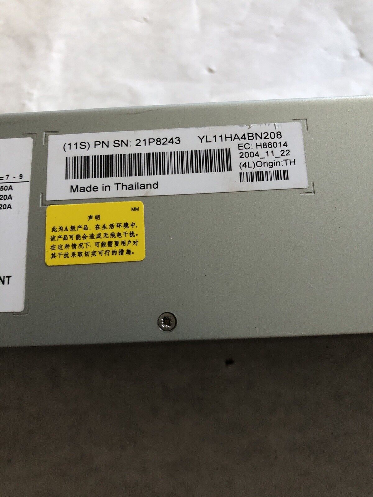 Delta D0107550/04A, Iec 60950 Delta Energy Systems Awf 9Dc 1475W,21P8243,Ec