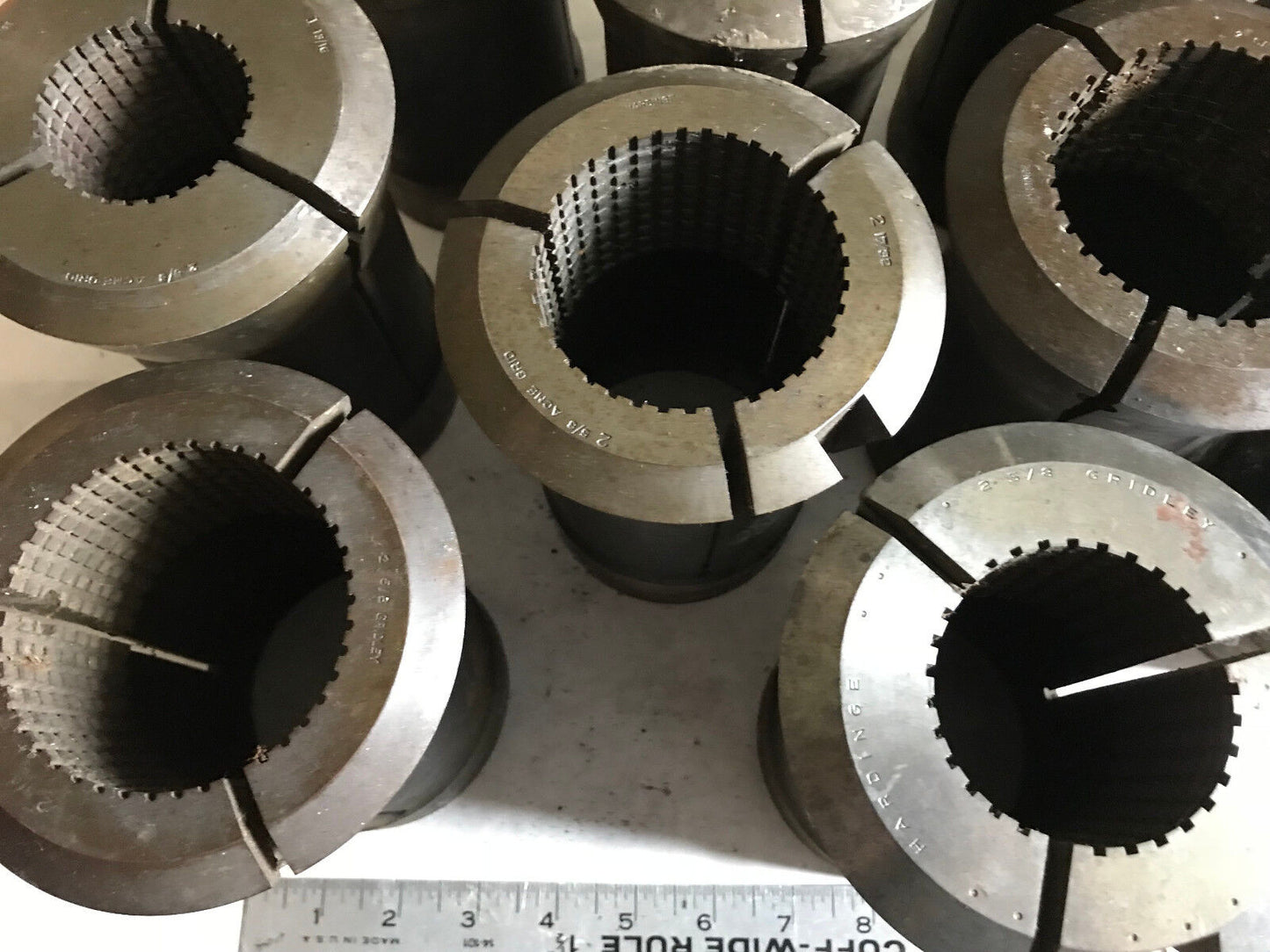 Lot 11 Hardinge 2-5/8" Gridley Round Collet 2-1/8,1-13/16,2-1/4,2 5/8,Aj