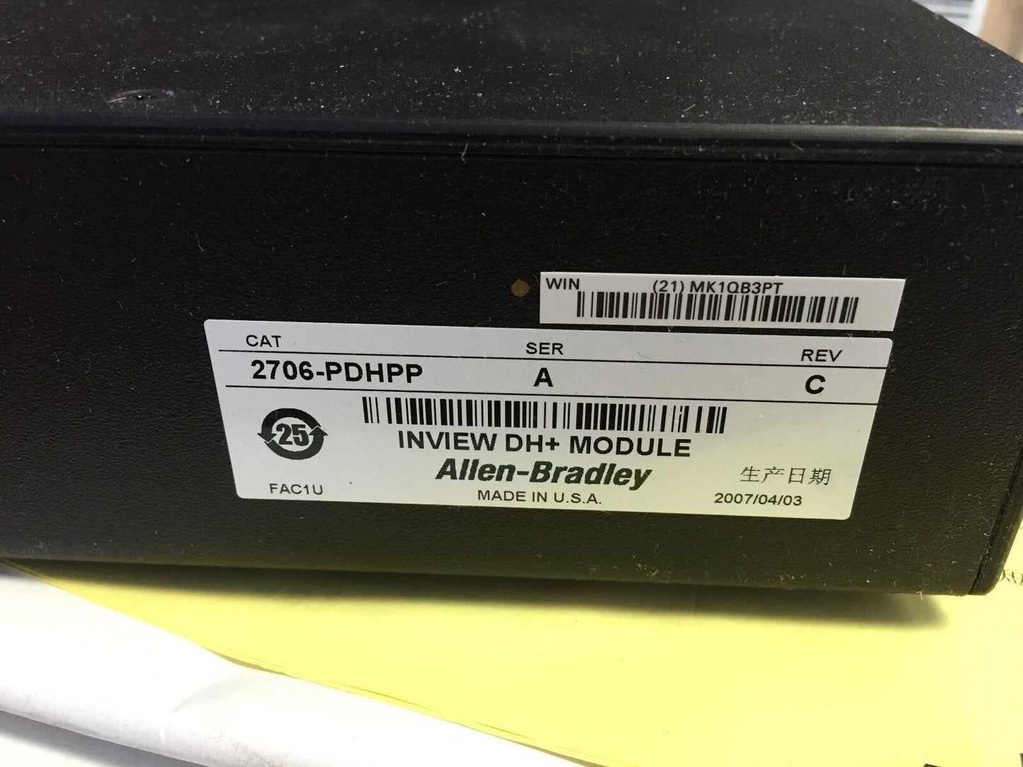 New Allen Bradley Inview Dh+ Module 2706-P22r Din Rail 24Vdc 2706-Pdhpp,Ff