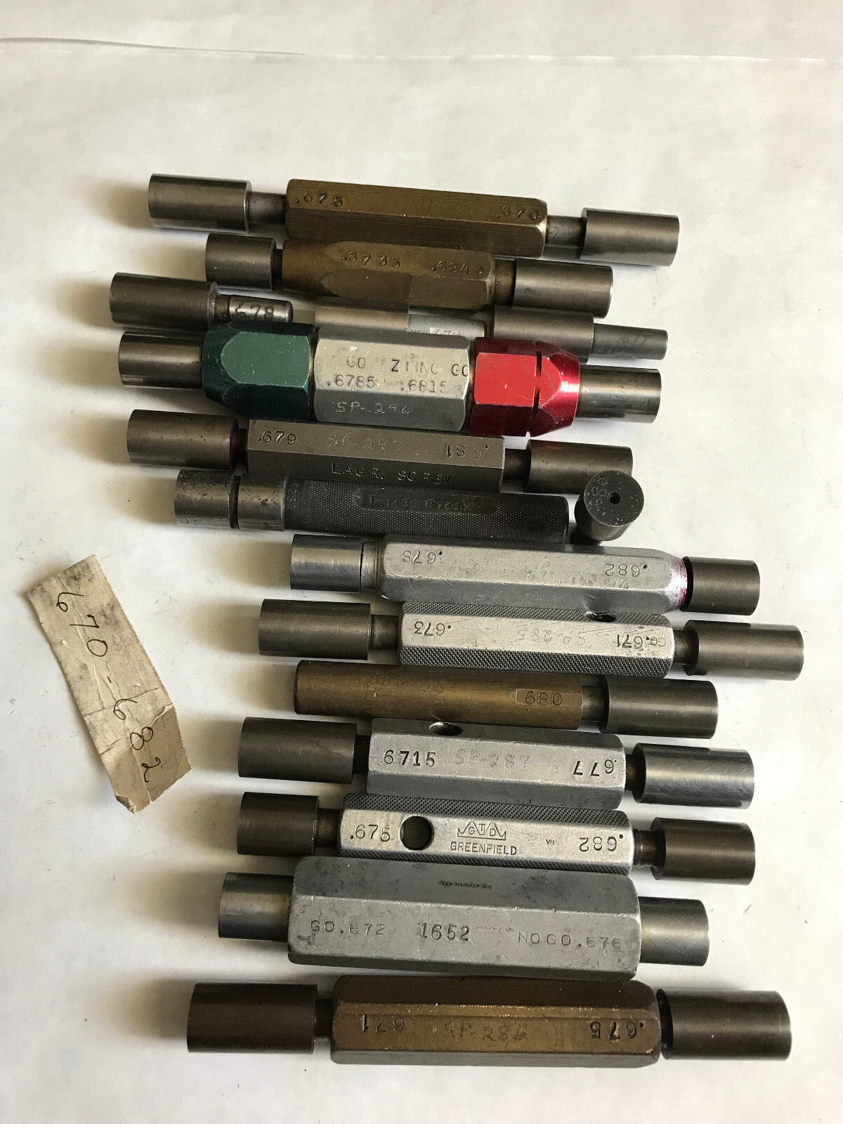 Lot The Pipe Machinery Go No Go Plug Gage .677,.6785,.6815,.679,.670,.682,Et