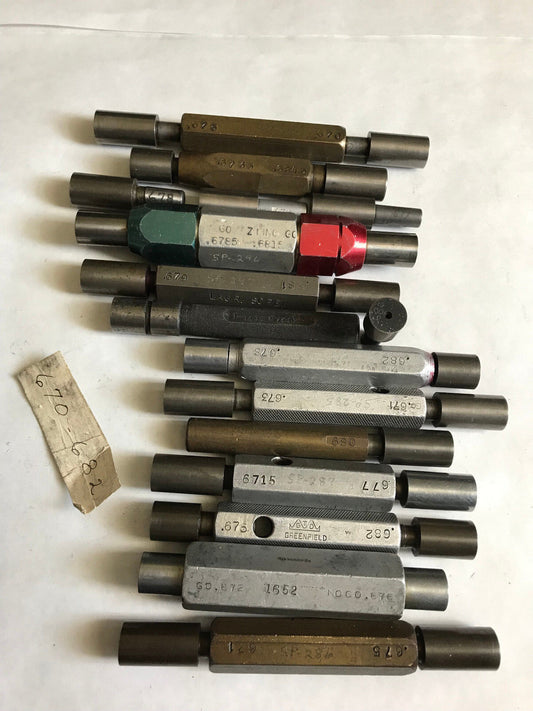 Lot The Pipe Machinery Go No Go Plug Gage .677,.6785,.6815,.679,.670,.682,Et