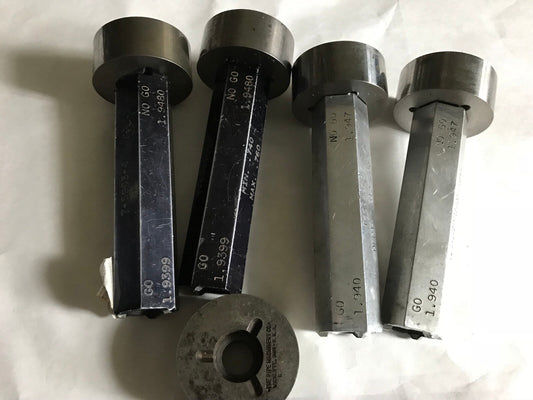 Lot 5 The Pipe Machinery Go No Go Plug Gage Nogo 1.9480,1.9480,1.947,1.947,Aa