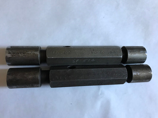 Lot The Pipe Machinery Go No Go Plug Gage .919,.923,.915,.917,Sa