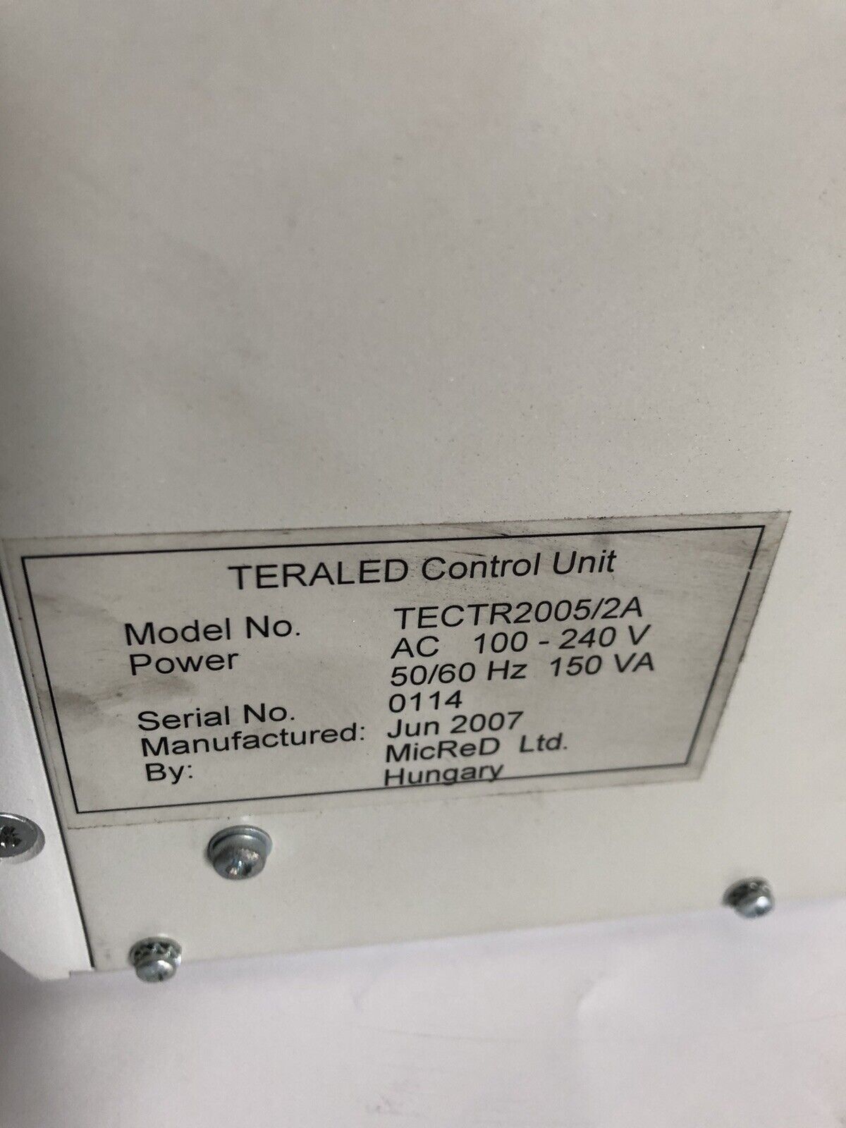 Taraled Tectr2005/2A Control Unit,Micred The Cool Company Tectr2005/2A,Sphere,Ak